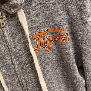 Y2K PINK Victoria's Secret X 5th & Ocean DETROIT TIGERS FULL ZIP Gray Hoodie XS